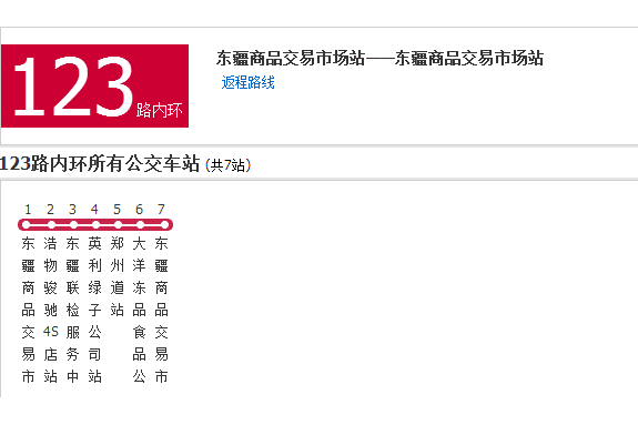 天津公交123路 天津公交123路