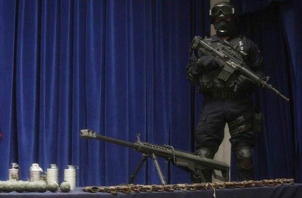 墨西哥軍方從毒梟繳獲的M82