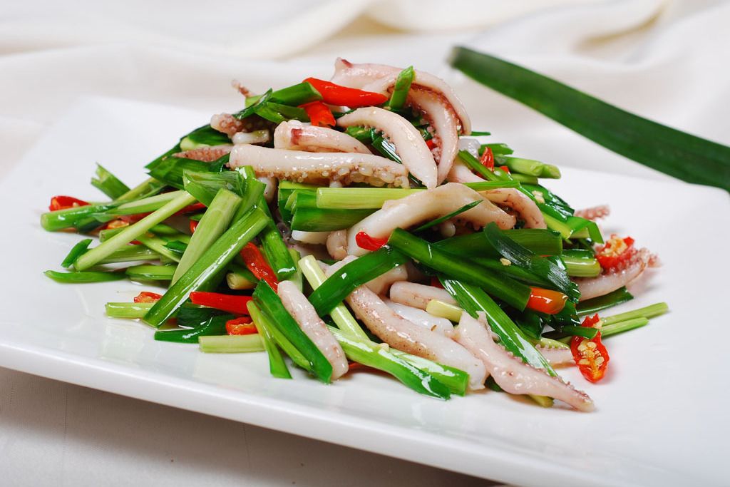 韭菜鮮魷 韭菜鮮魷