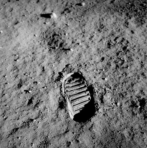 奧爾德林在月球上的腳印