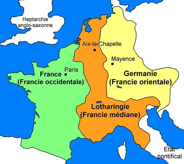 凡爾登條約:帝國三分圖