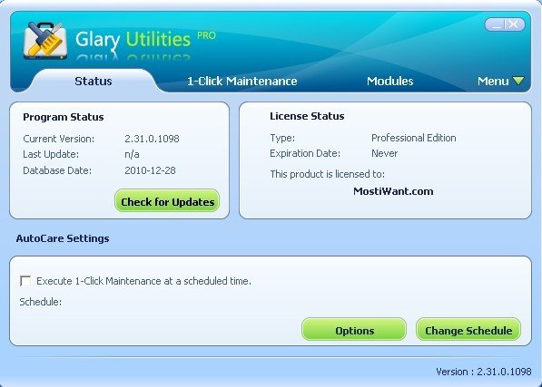 Glary Utilities界面