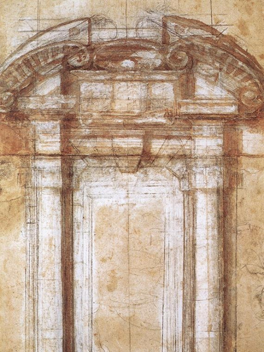 羅馬奧勒良城牆門設計草圖