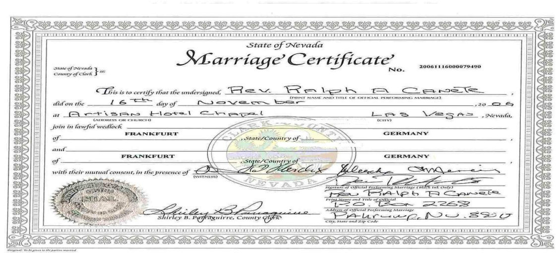 美國結婚證公證