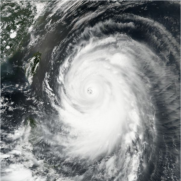 超強颱風浣熊 衛星雲圖