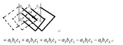 三階行列式的對角線法則