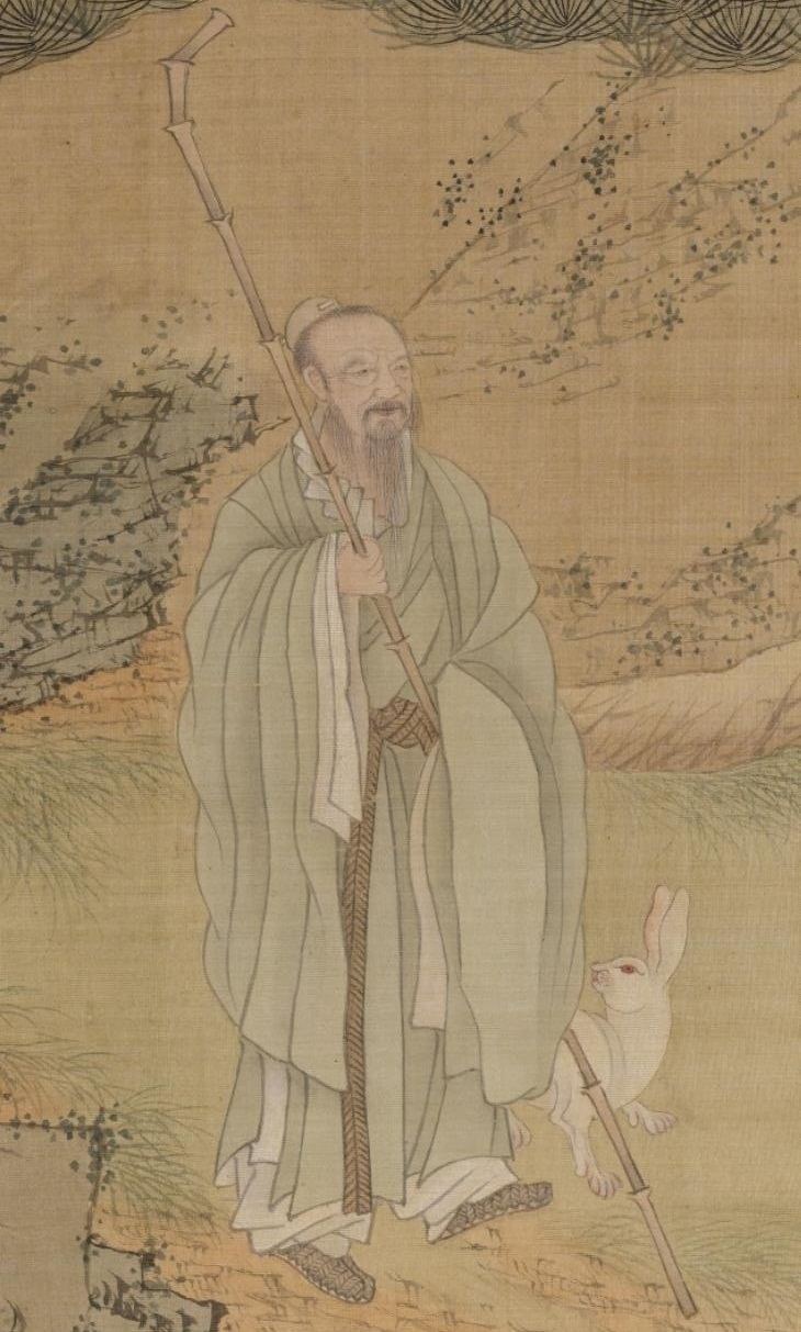 上海博物館藏明代崔子忠所繪《長白仙蹤圖》中的張延登