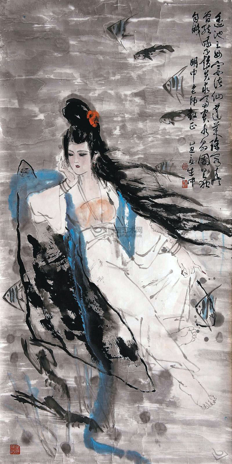 《龍女》中國畫