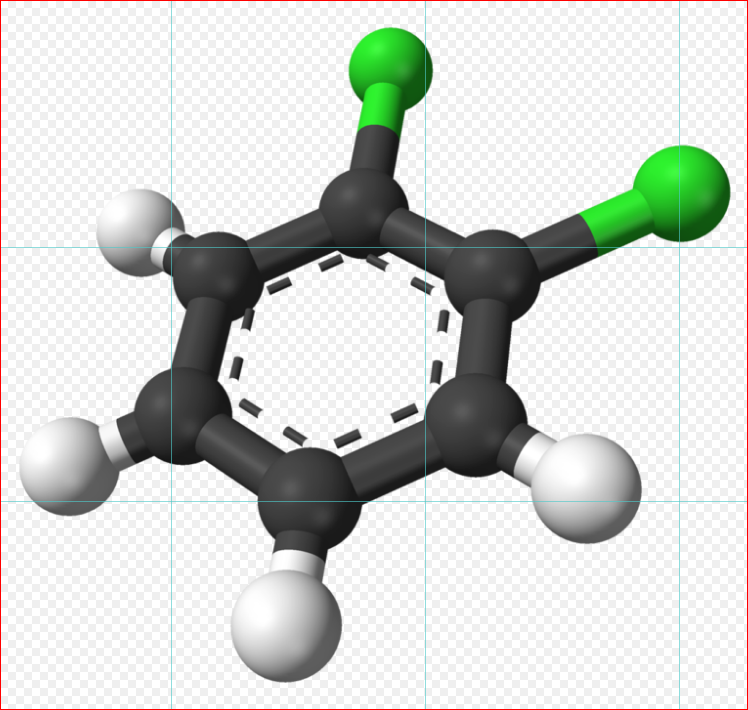 1,2-二氯苯3D結構式
