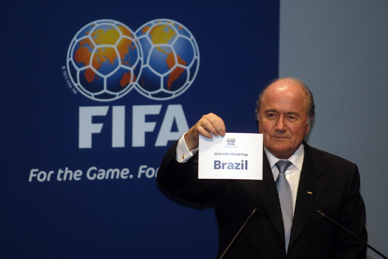 布拉特宣布巴西獲得世界盃舉辦權