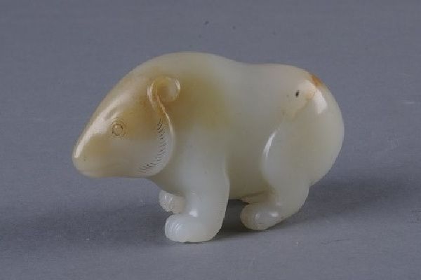 漢圓雕玉熊 漢圓雕玉熊