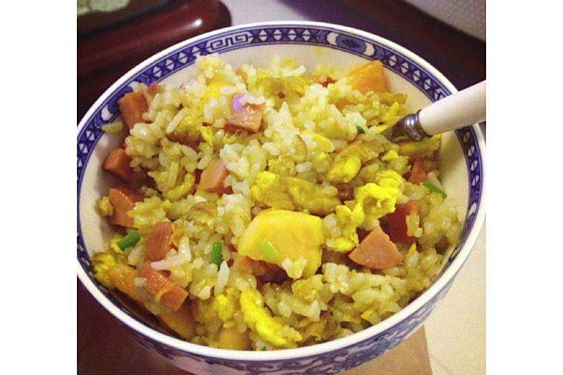 木瓜火腿飯 木瓜火腿飯