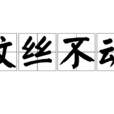 紋絲不動 紋絲不動