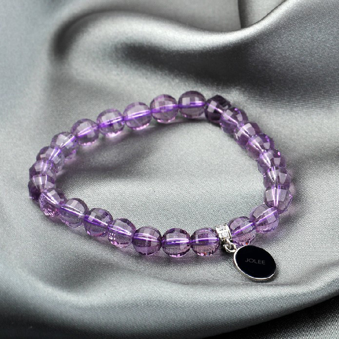 極品純天然紫水晶手鍊