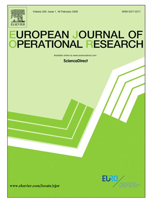 European Journal of Operational Research European Journal of Operational Research