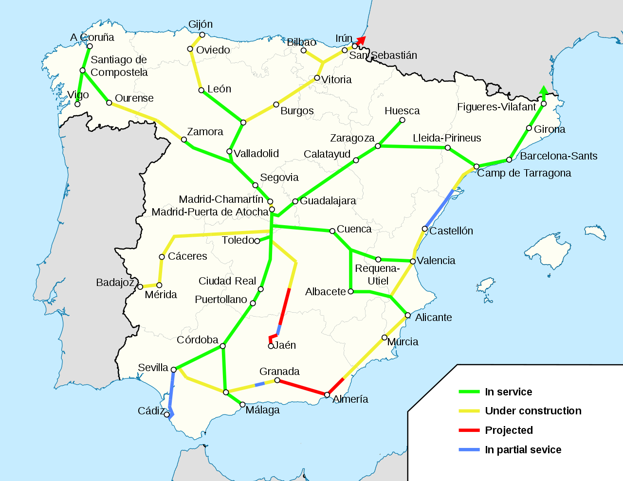 西班牙高鐵網