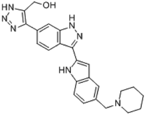 （5-（3-（5-（哌啶-1-基甲基）-1H-吲哚-2-基）-1H-吲唑-6-基）-1H-1,2,3-三唑-4-基）甲醇