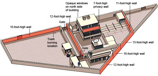 美軍公布的拉登所藏身豪宅結構圖