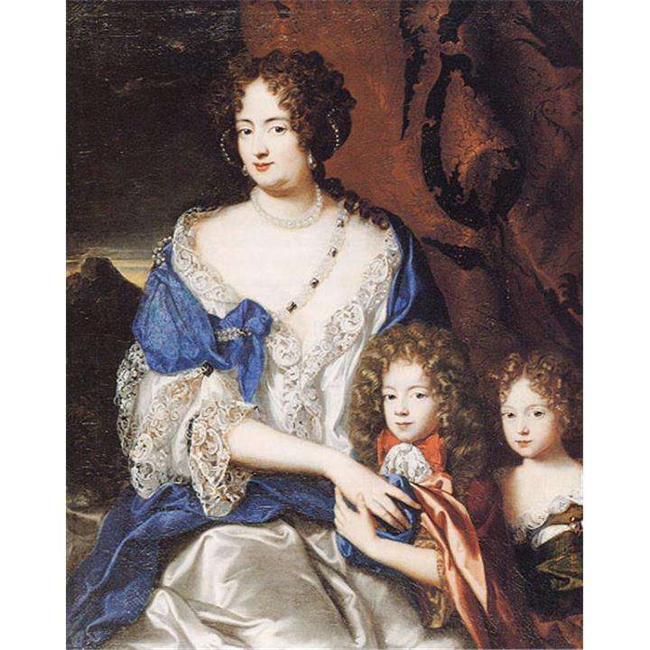 小時候的喬治二世和他母親及妹妹