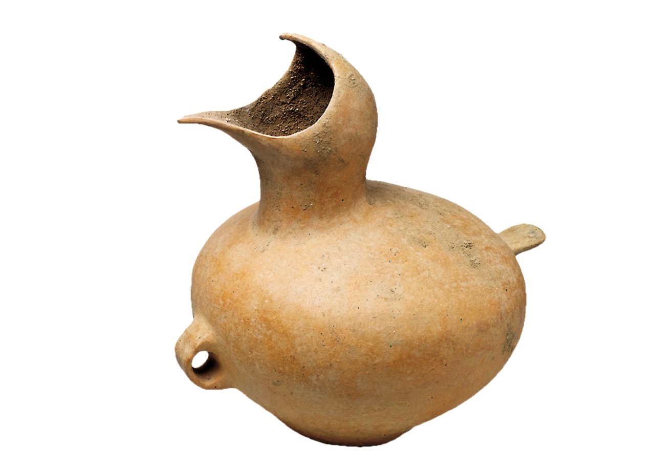 仰韶文化文化泥質紅黃陶鳥形壺
