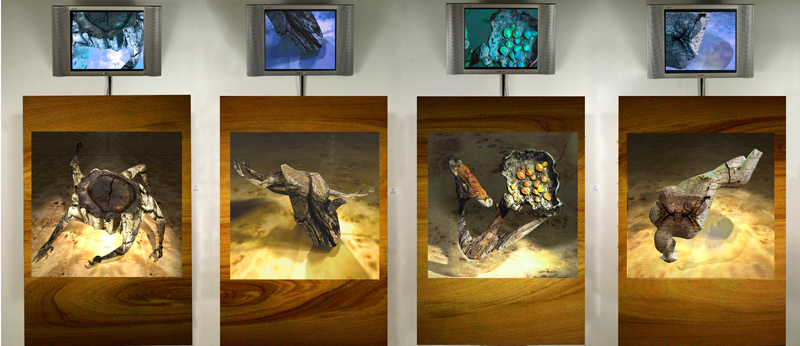 “樹結胳膊+4”裝置系列，2004， 藝術家提供