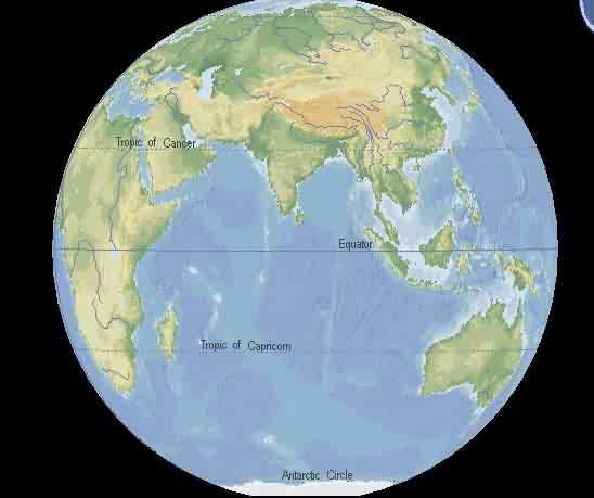 東半球海陸照片