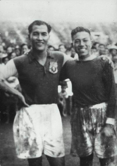 1947年滬港杯 南華的李惠堂和東華的張邦綸