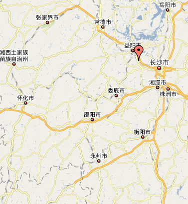 白石塘鄉在湖南省的位置