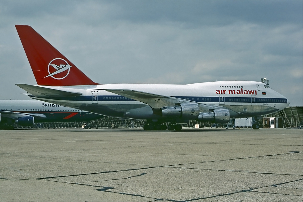 1985年馬拉威航空租賃的的B747客機