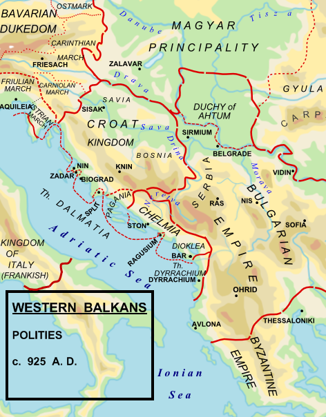 公元925年的巴爾幹地區的政治形勢