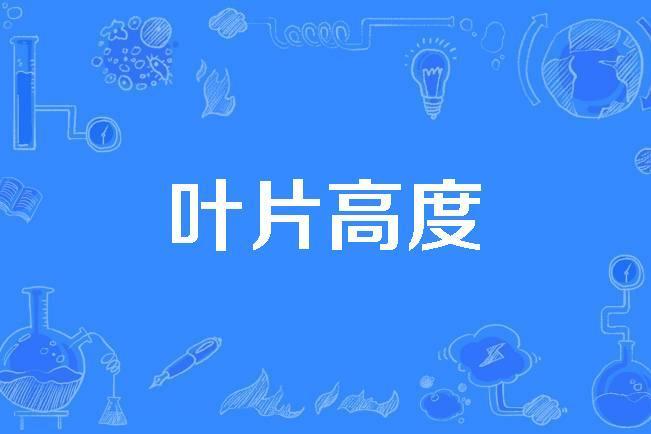 葉片高度 葉片高度