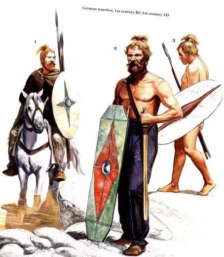 公元1世紀前後的日耳曼部落武士