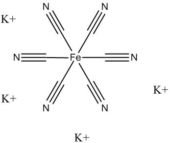 亞鐵氰化鉀結構式