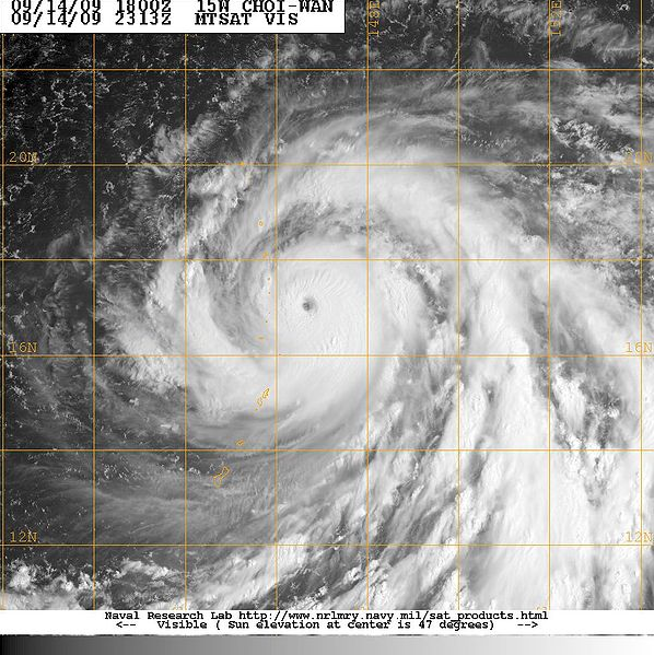 超強颱風彩雲 衛星雲圖