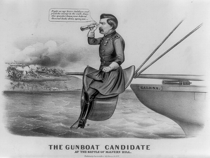 1864年總統競選中的麥克萊倫漫畫