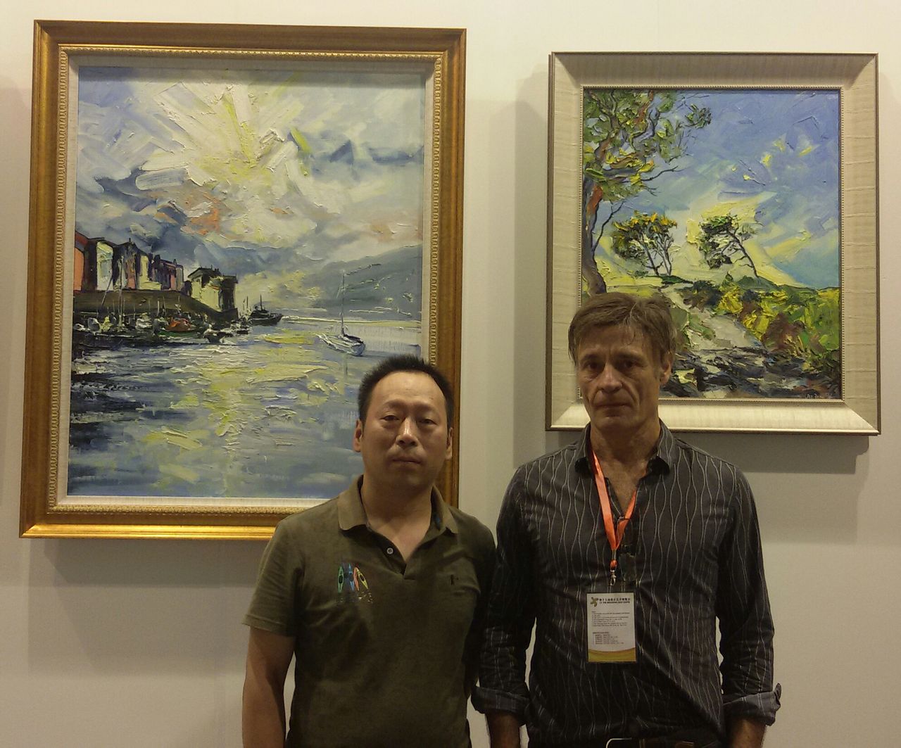 參加北京第十七屆國際畫展與國外藝術家交流