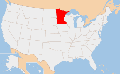 明尼蘇達州的地理位置