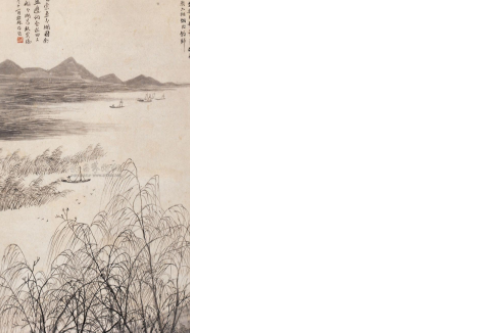 江帆柳岸