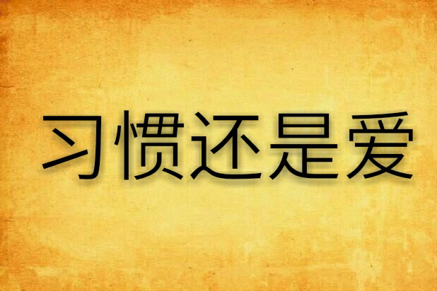 習慣還是愛 習慣還是愛