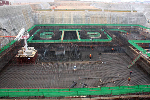 核島基坑模板支設施工（2009年8月24日）