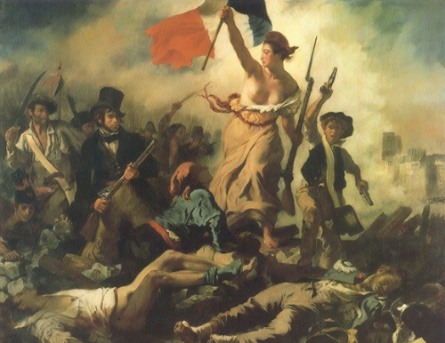 描寫自由帶領法國“七月革命”的油畫