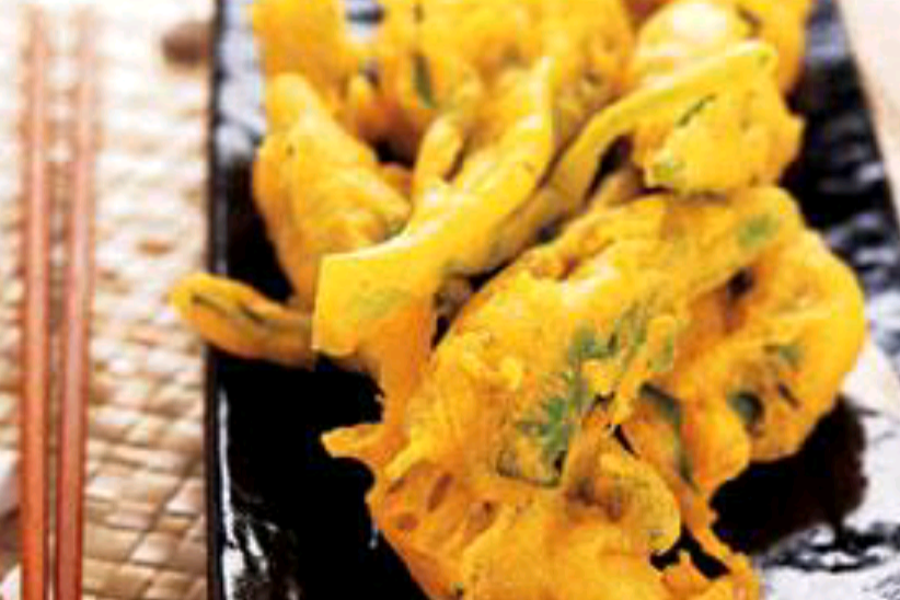 炸熘菠菜
