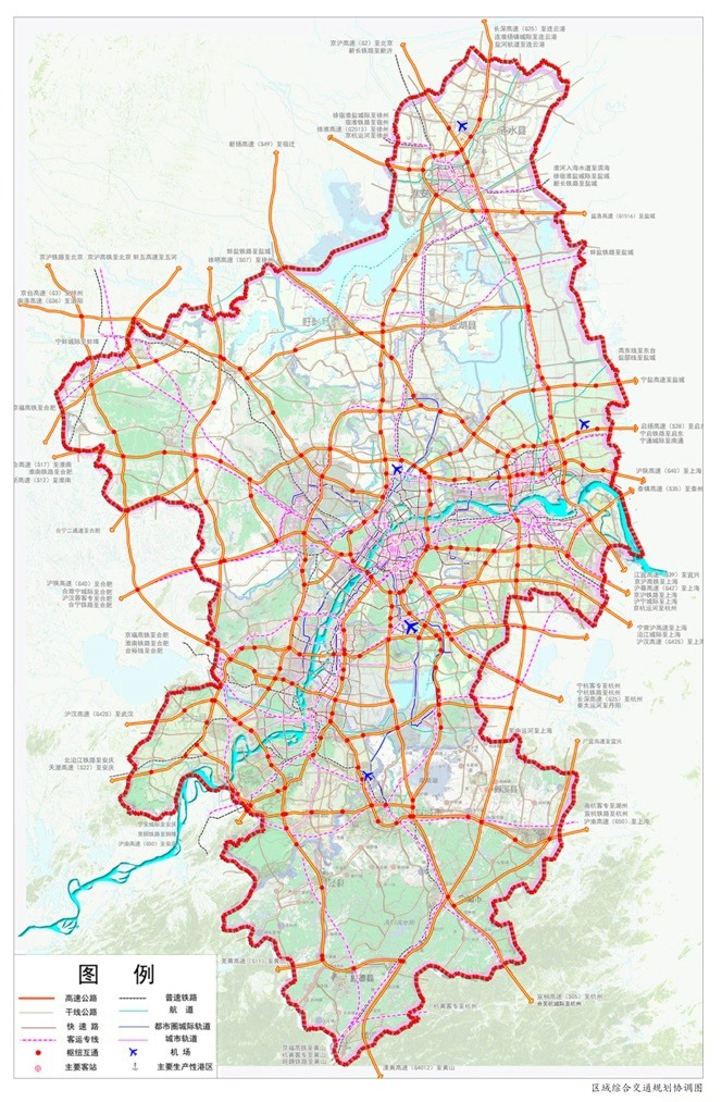 南京都市圈交通布局圖