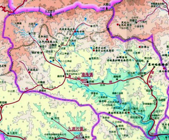 懷柔區渤海鎮地圖