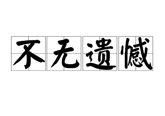 不無遺憾 不無遺憾