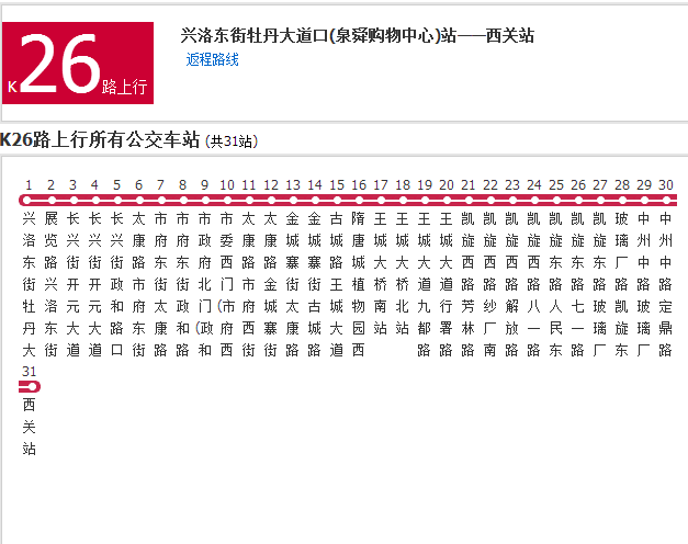 洛陽公交K26路 洛陽公交K26路