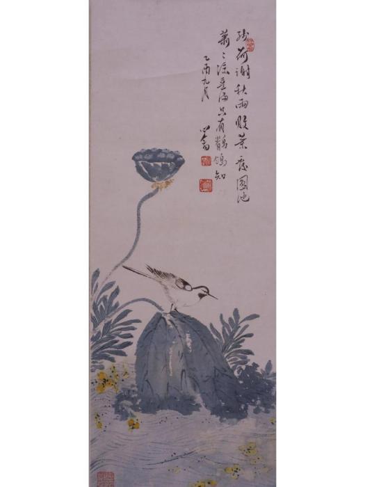 秋荷鶺鴒圖 秋荷鶺鴒圖