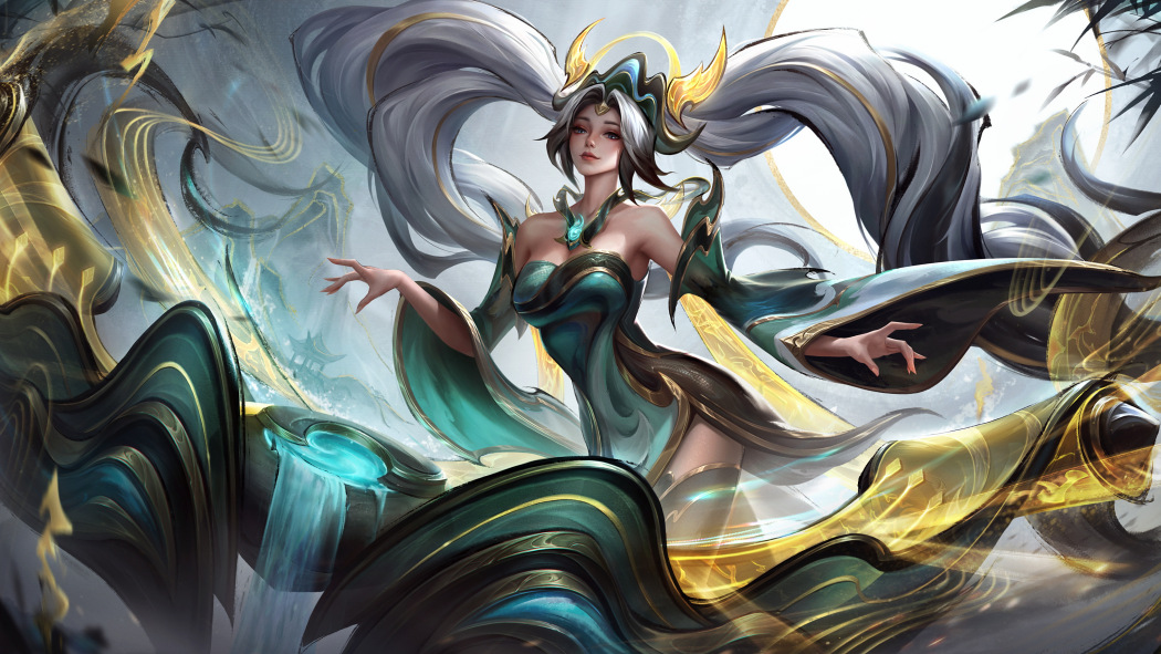 蘭亭墨韻(《英雄聯盟手遊》中琴瑟仙女娑娜的一款手遊首發皮膚。) 蘭亭墨韻(《英雄聯盟手遊》中琴瑟仙女娑娜的一款手遊首發皮膚。)