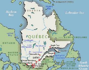 魁北克地圖