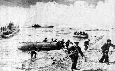 蘇軍北太平洋區艦隊在庫頁島登入